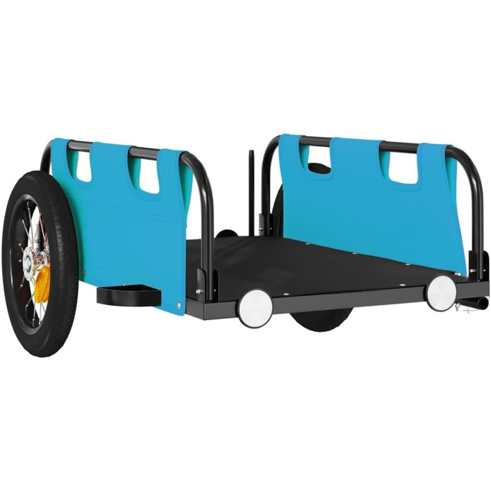 Дитячий причіп-транспортер для собак, блакитний, з оксфордської тканини та металу. Легко монтується.