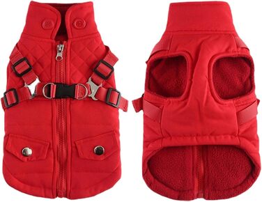Зимова куртка для собак Huiba: тепла, водонепроникна та вітронепроникна, червона, XL