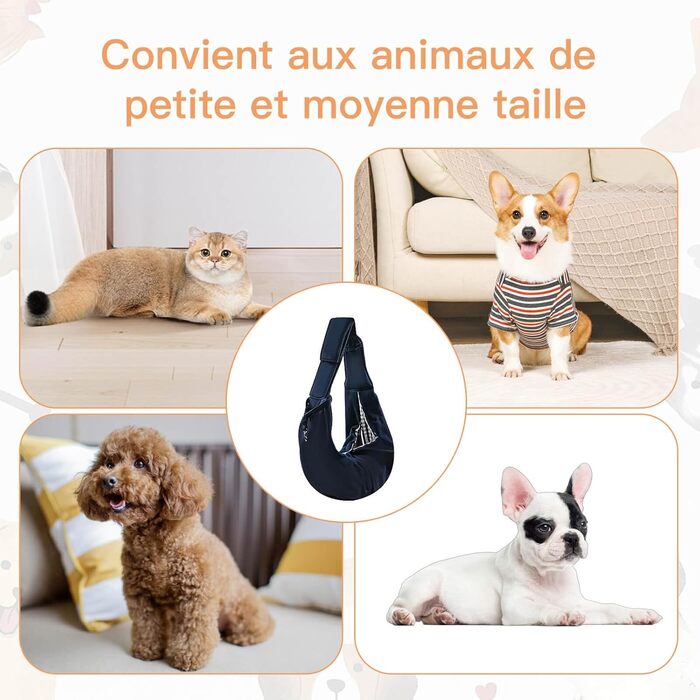 Сумка-переноска для собак на плечі, до 7,5 кг, для прогулянок, подорожей, транспортування