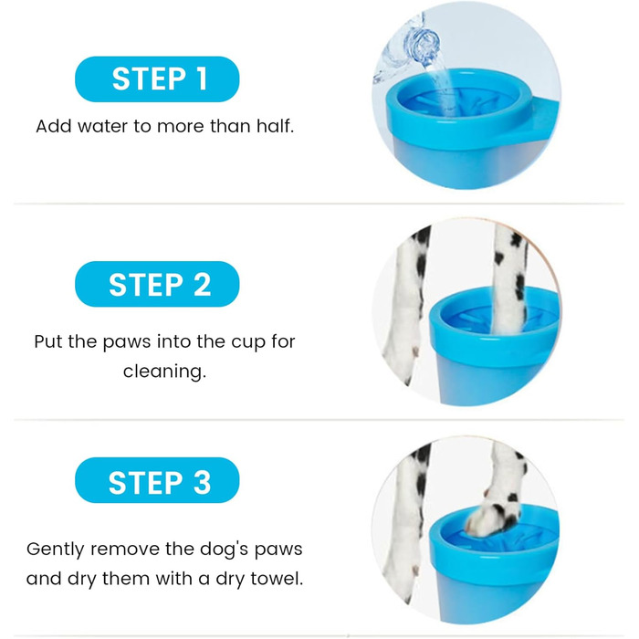 Очисник лап для собак DAGGEW з м'якої силіконової щітки, портативний, для дому та вулиці