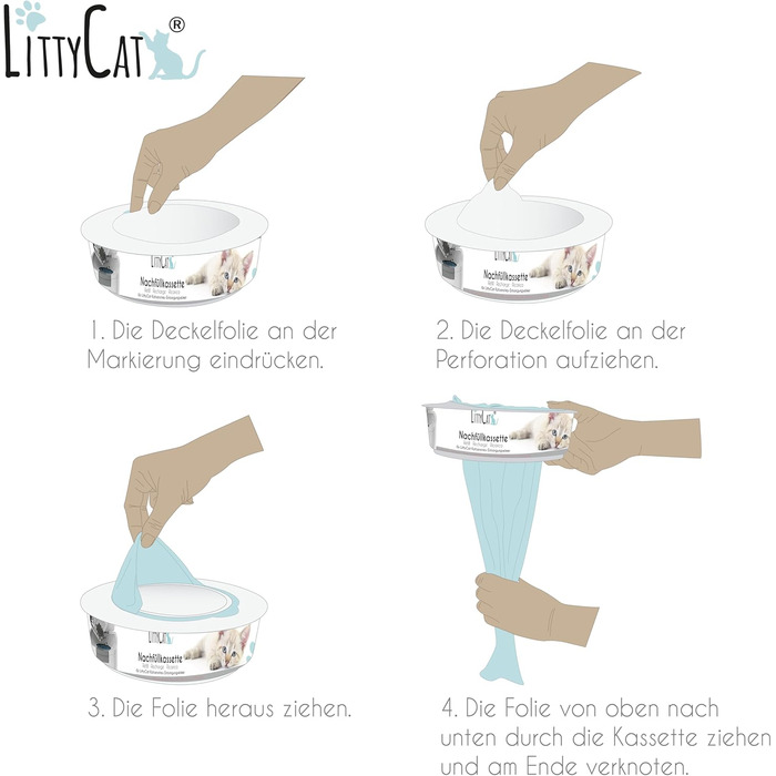 Littycat: Запасні касети для туалету котів, сумісні з оригіналом, 3 шт.