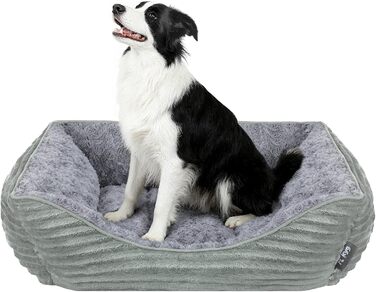 Ківш для собак великих порід, котячий лежак, миється, пухнастий, м'який та теплий, сірий, 90*68*19 см XL
