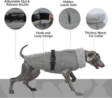 Теплий флісовий халат для собак XXL (Сірий, 2XL) - теплий халат, пуловер для великих собак