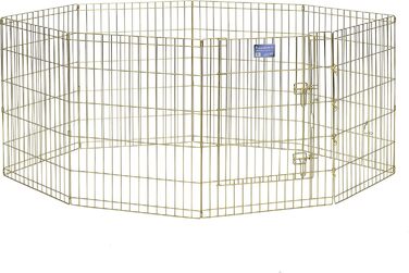 Клітка для собак Midwest Homes for Pets 542-30, металева, розкладна, з дверцятами, 157x157x76 см, золотисто-цинкована