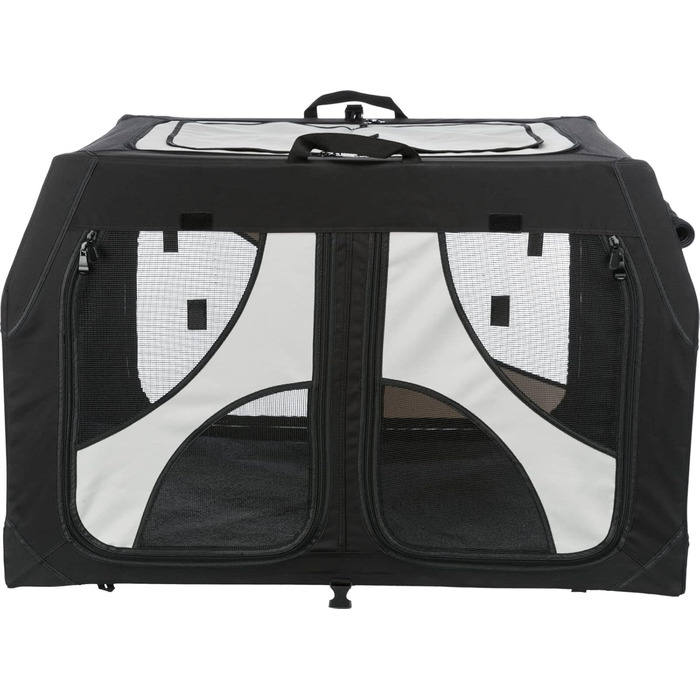 TRIXIE переноска для собак Vario Double 91x60x61/57 см, металева рама, відчиняється з 4 сторін, захист бампера, з сумкою та лежаком під овчину