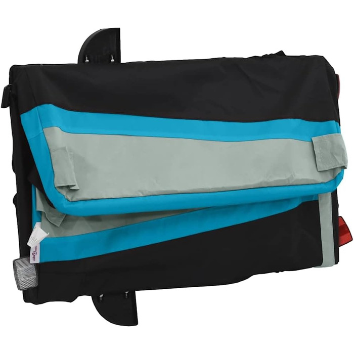 Дитячий/Транспортний причіп для собак, велосипедний причіп чорного та синього кольору, 45 кг, сталь, легкий у збиранні