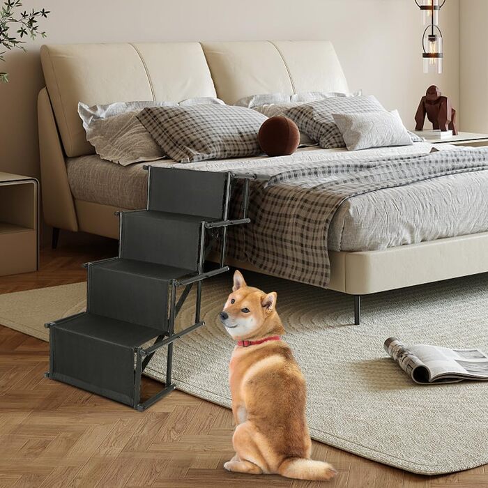 Рампа для собак у машину, складна, 45*139*56-76 см, до 75 кг, чорна