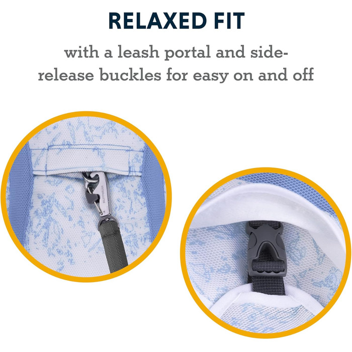 Охолоджувальний жилет для собак RUFFWEAR Swamp Cooler, SPF 50+, фіолетовий, XXS (33-43 см), максимальний захист від сонця та спеки, з отвором для шлейки