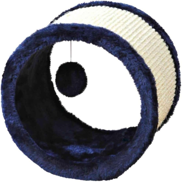 Іграшка-рулетка Trixie для котів, сизаль/плюш, діаметр 23 см, блакитний/натуральний, 1 шт.