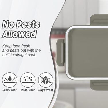 Контейнер для корму для собак та котів, 3,6-5,4 кг, BPA-free, сірий