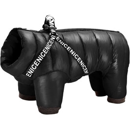 Зимовий теплий водонепроникний теплий зимовий одяг для собак маленьких та середніх порід, для Французького бульдога, Чихуахуа (Чорний, 14)