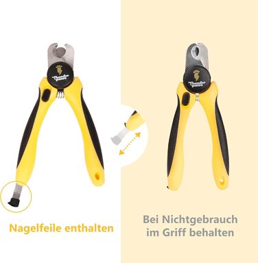 Професійна ножиця для догляду за кігтями собак Thunderpaws з захистом, замком безпеки та пилочкою (середній-великий, зелений)