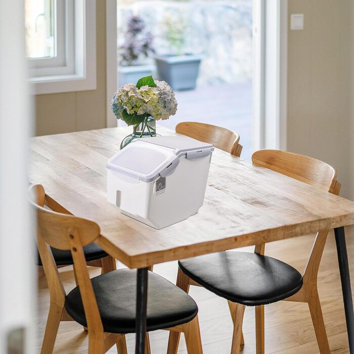 Контейнер для зберігання кормів для собак та котів 20 л, сірий. Зберігання сухого корму, ласощів, герметичний.