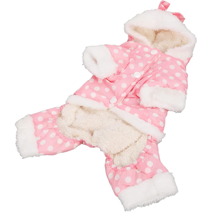 Теплий зимовий одяг для собак, теплий та потовщений зимовий одяг для собак, одяг для собак, дружній до шкіри, цілісний одяг з капюшоном для домашніх тварин у холодну погоду для маленьких, середніх собак