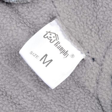 Зимова куртка для собак маленьких порід Ranphy з капюшоном, тепла флісова підкладка, бавовняний халат для домашніх тварин, вітронепроникна куртка, капюшонна куртка для котів, сірий L (Обхват грудей: 42 см), сірий