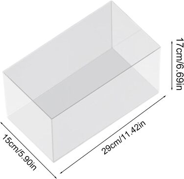 Акваріум Luckxing 29x15x15 см: прямокутний, без рамки, для риб та рослин