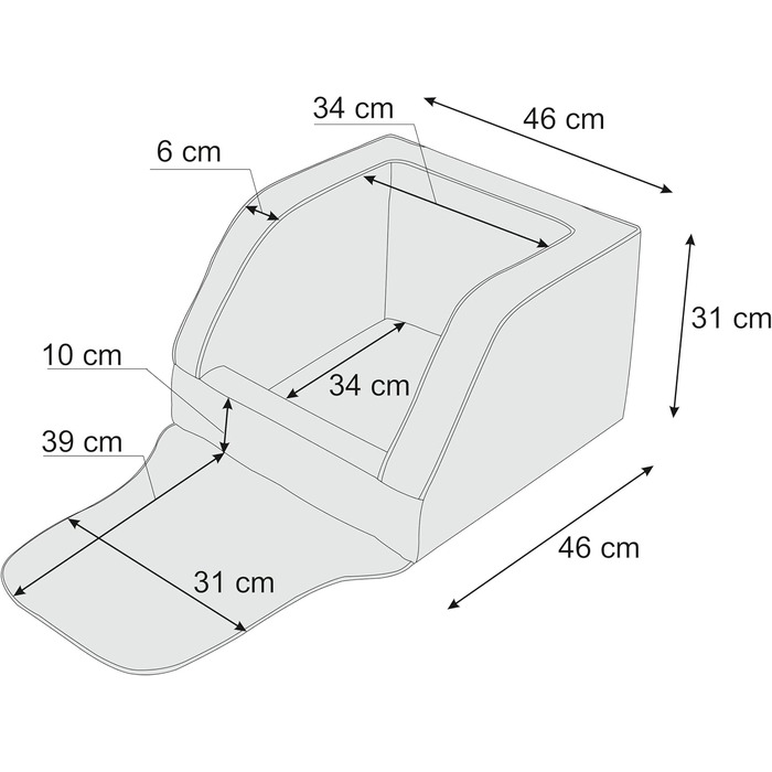 Крісло для собак, переноска для собак, лежанка для собак, переноски для тварин, заднє сидіння, ковдра для собак, корзина для собак, лежанка для котів, для маленьких собак, чорна шкіра, (46x46x31 см)