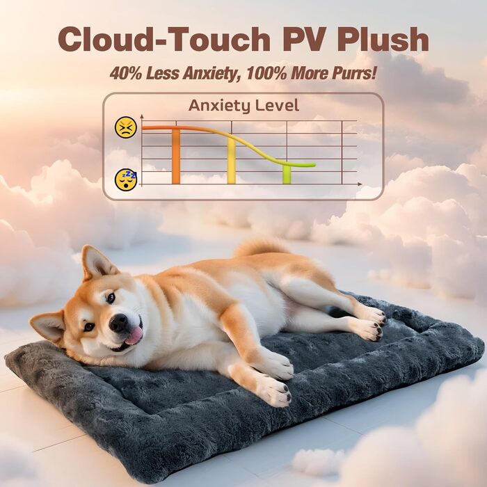 М'яка ковдра для котів Mora Pets: комфортне ліжко для кошенят та дорослих котів, 53 x 33 см, сірий колір