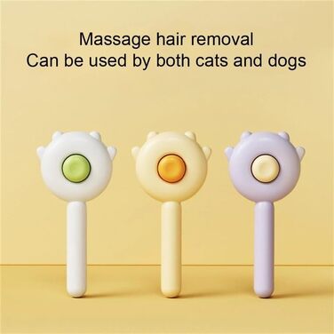 Бурштук для догляду за шерстю котів та собак з довгим хутром. Щітка для грумінгу, видалення шерсті та масажу. Світло-зелений колір