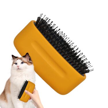 Професійна щітка для котів від випадання шерсті, гребінець для видалення ковтунів, аксесуари для догляду за довгошерстими котами, цуценятами та кошенятами, щоденний догляд за шерстю, для використання на вулиці, рекомендовано ветеринарами, білий (жовтий) к