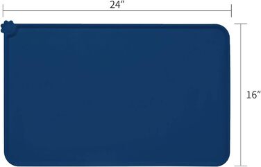 Силіконовий килимок для годування собак та котів AUDWUD, водонепроникний, антиковзний, 61x41 см, блакитний