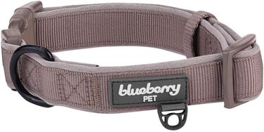 Blueberry Pet м'який та міцний класичний нейлоновий нашийник з неопреновою підкладкою для собак, боброво-коричневий, розмір L