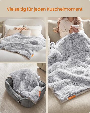 Водонепроникний килимок для собак Feandrea з довгим плюшем, XXXL (229 x 203 см), Sherpa, двосторонній, для собак, людей, котів