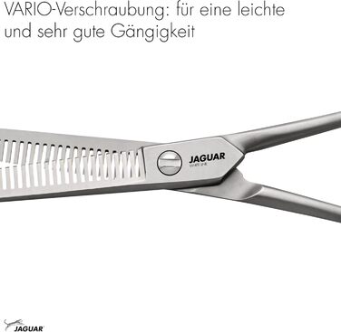 Ножиці для вирівнювання волосся JAGUAR SATIN 30/30 6.0' | Професійні ножиці для перукарів з 30 зубцями для вирівнювання з призматичним заточуванням | Матові | Зроблено в Німеччині