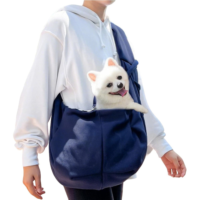 Сумка-кенгуру для собак та котів | Ергономічна сумка-кенгуру для прогулянок | Підходить для маленьких собак та кошенят, блакитна