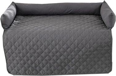 М'яке, неслизьке ліжко для собак та котів, вологостійке, 75 x 120 см, темно-сірий