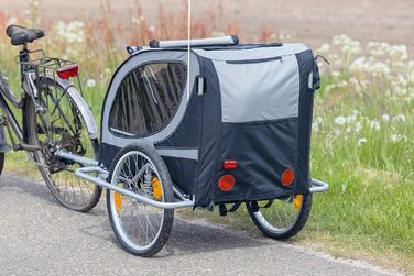 Підстилка для собак Karlie Doggy Liner Paris De Luxe Teflon®, сіро-чорна, розмір L (148x90x88 см)