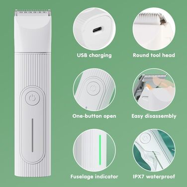 Машинка для стрижки собак та котів 4-в-1, безшумна, водонепроникна, акумуляторна