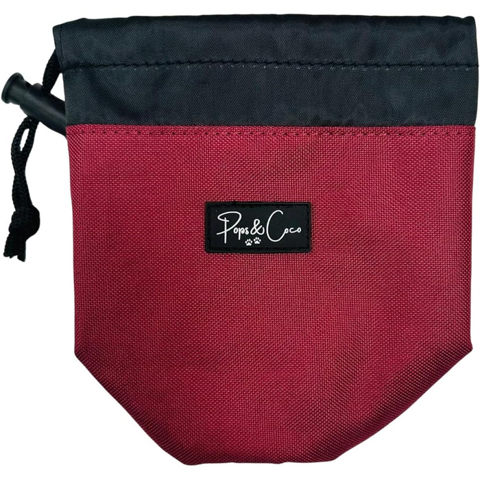 Сумка для ласощів для собак Pops & Coco Leckerli-Tasche, з карабіном, для тренувань, прогулянок та подорожей (червона)