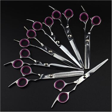 Професійна витончена ножиці для грумінгу собак та котів, 18 см, нержавіюча сталь, для грумін-салонів