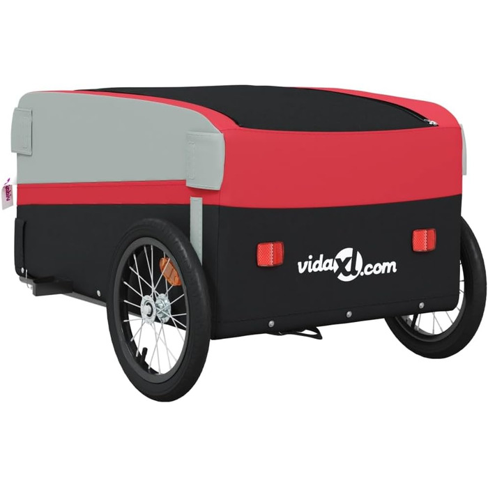 Дитячий причіп-транспортер для собак, велосипедний причіп чорного та червоного кольорів, 45 кг, сталь, для щоденного транспортування, легко монтується