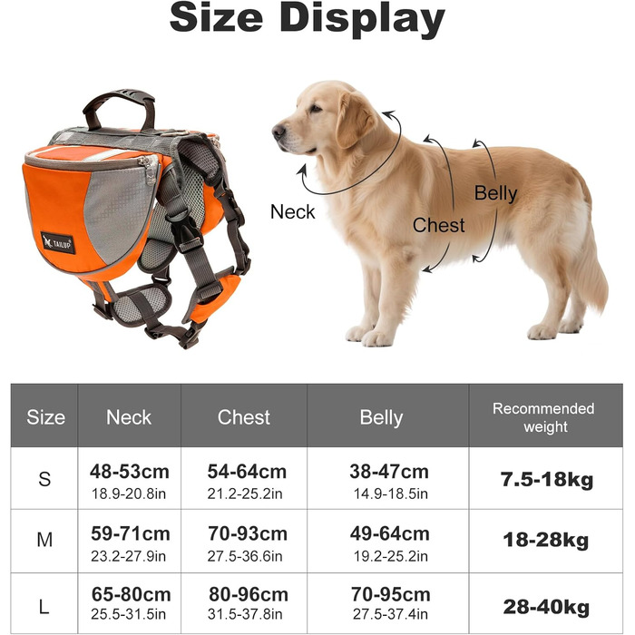 Шлейка для собак PETCUTE середнього та великого розміру, регульована, для прогулянок, тренувань, з відбиваючими елементами та ручкою (Помаранчевий, S)