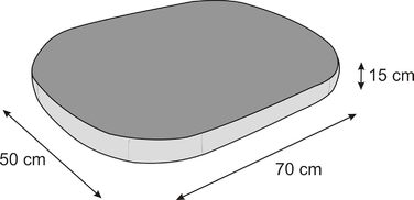 Килимок для собак овальної форми, розмір M, 70 x 50 см, чорний, з екологічного льону