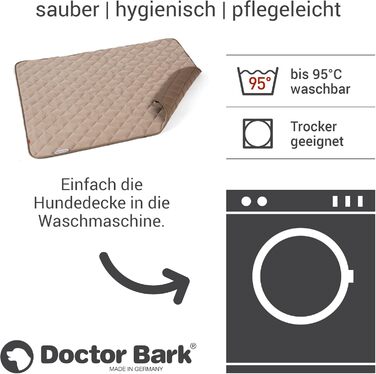 Флісова килимок-плед Doctor Bark для великих собак, двосторонній, міцний, м'який, праний при 95°C, золотисто-коричневий, XL 120x100 см