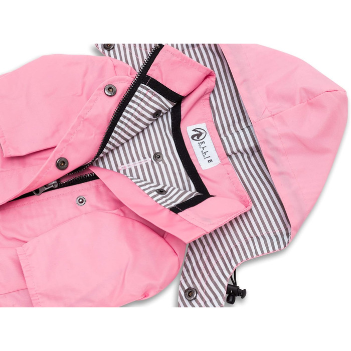 Дощовик для собак Ellie Dog Wear з блискавкою, кишенями та світловідбивачами, знімний капюшон, розмір M, преміум якість