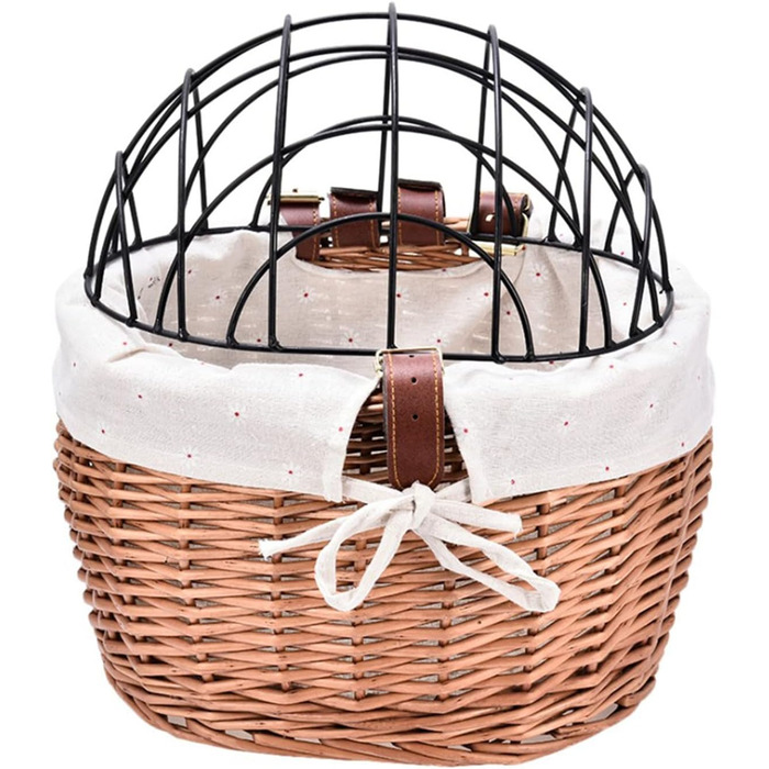 Плетені корзини для велосипеда: для собак, з сіткою, на переднє колесо