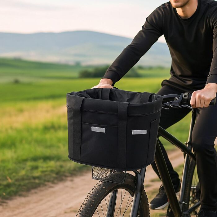 Зручний велосипедний кошик на кермо, для собак та покупок, з адаптером, передній