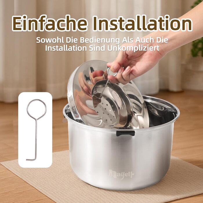 Нержавійна миска для собак великих і середніх порід 5.6л, проти протікання, для води, миска для собак, можна мити в посудомийній машині