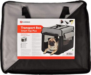 Клітка для собак Karlie Smart Top Plus L, 94×56×71 см, чорна/сіра