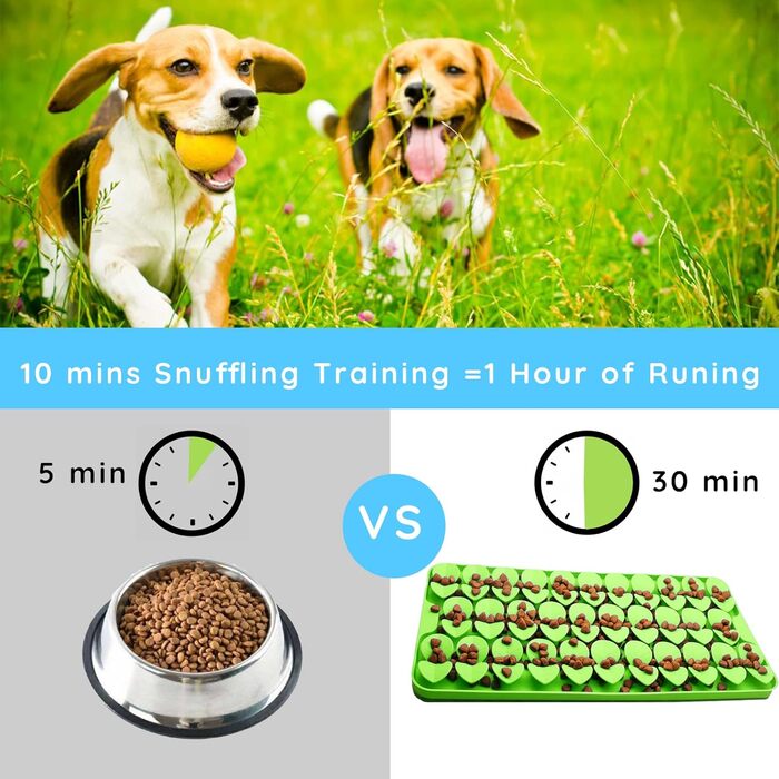 Силіконова килимок-нянька для собак, 18x37 см, килимок з присосками, повільний дозатор корму, килимок для годування собак, іграшка для собак, іграшка від нудьги (зелений)