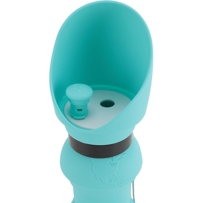 Складана пляшка для води для собак, силіконовий напійник для тварин, диспенсер для води для цуценят, дорожній напійник для собак, для прогулянок та походів (Blue)