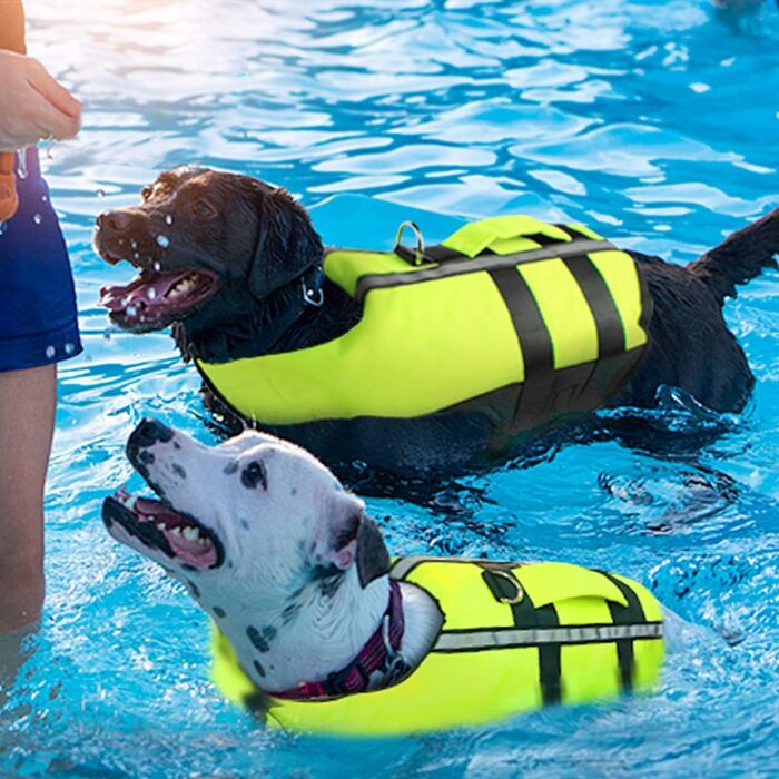PETLEO Жилет рятувальний для собак, світловідбиваючий, з ручкою для рятування (L)