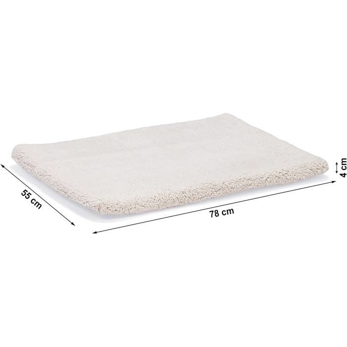 Ортопедичне ліжко для собак Beeztees Ito, сірого кольору, 78x55x4 см