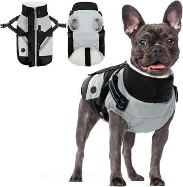 Водонепроникний зимовий одяг для собак S - тепла куртка для цуценят та маленьких собак (чорний)