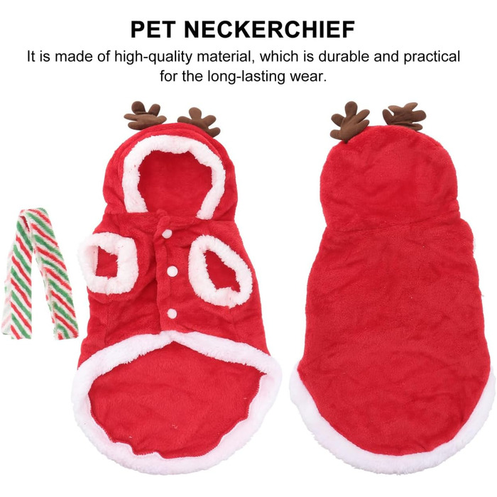 Костюм для собаки/кішки Holibanna на Новий Рік: олень, тепла жилетка, розмір XL