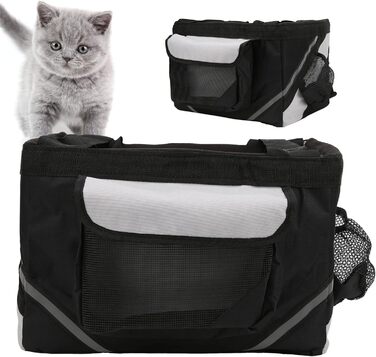 Сумка-переноска для велосипеда Jerys, універсальний велосипедний кошик для собак, знімний, 15x11x9,8 дюймів, оксфордська тканина, для маленьких та середніх собак